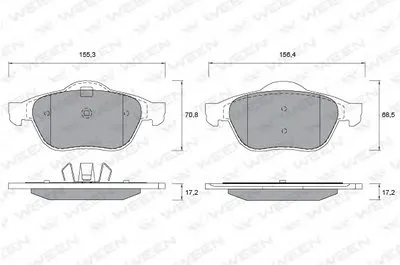 Комплект тормозных колодок, дисковый тормоз WEEN купить