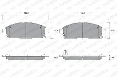 Комплект тормозных колодок, дисковый тормоз WEEN купить