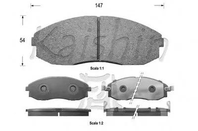Комплект тормозных колодок, дисковый тормоз KAISHIN купить