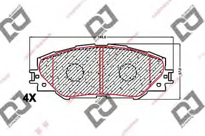 Комплект тормозных колодок, дисковый тормоз DJ PARTS купить