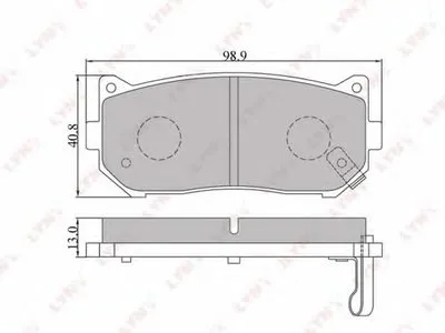 Комплект тормозных колодок, дисковый тормоз LYNXauto купить