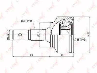 Шарнирный комплект, приводной вал LYNXauto купить