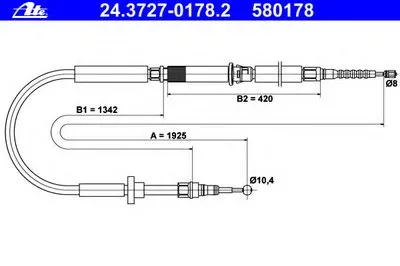 Трос, стояночная тормозная система ATE купить