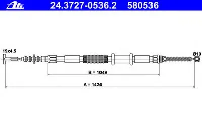 Трос, стояночная тормозная система ATE купить