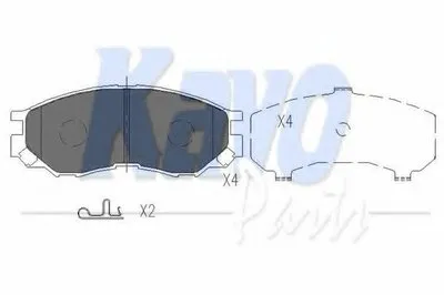 Комплект тормозных колодок, дисковый тормоз KAVO PARTS купить