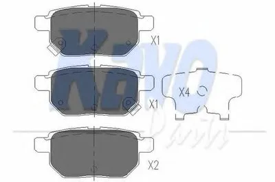 Комплект тормозных колодок, дисковый тормоз KAVO PARTS купить