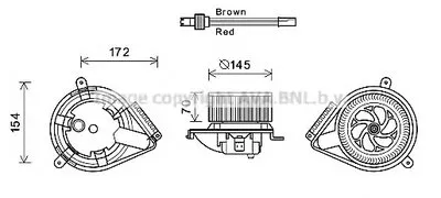 Электродвигатель, вентиляция салона AVA QUALITY COOLING купить