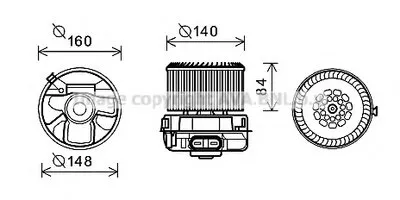 Электродвигатель, вентиляция салона AVA QUALITY COOLING купить