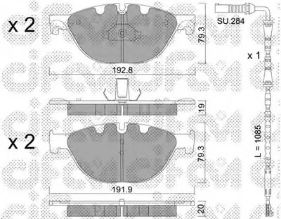 Комплект тормозных колодок, дисковый тормоз CIFAM купить