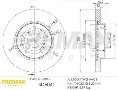Тормозной диск Premium Carbon + FREMAX купить