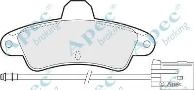 Комплект тормозных колодок, дисковый тормоз APEC braking купить