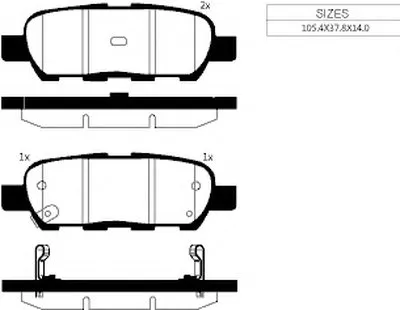 Комплект тормозных колодок, дисковый тормоз Rear brake pads for NISSAN/INFINITI/RENAULT GOODWILL купить