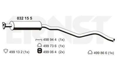 Предглушитель выхлопных газов ERNST купить