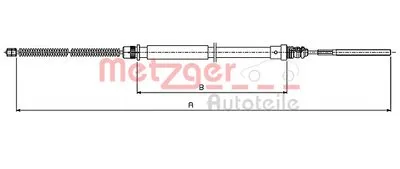 Трос, стояночная тормозная система COFLE METZGER купить