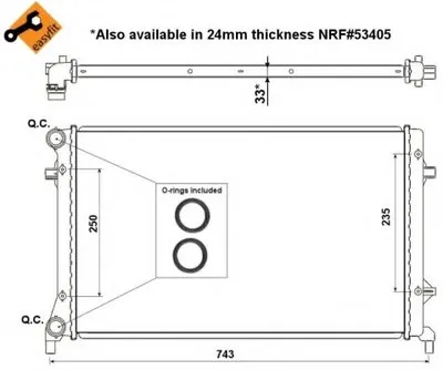 Радиатор, охлаждение двигателя EASY FIT NRF купить