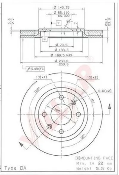 Тормозной диск VILLAR купить