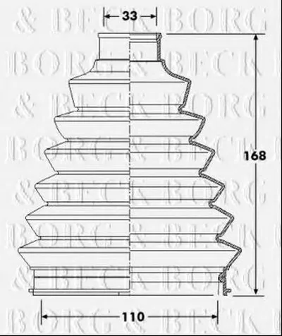 Пыльник, приводной вал BORG & BECK купить
