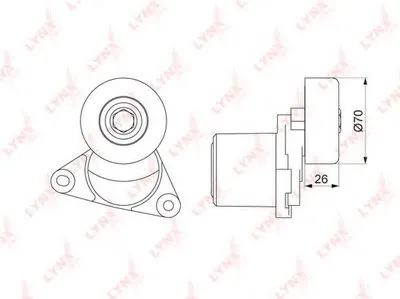 Натяжитель ремня, клиновой зубча LYNXauto купить