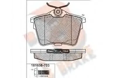 Комплект тормозных колодок, дисковый тормоз R BRAKE купить