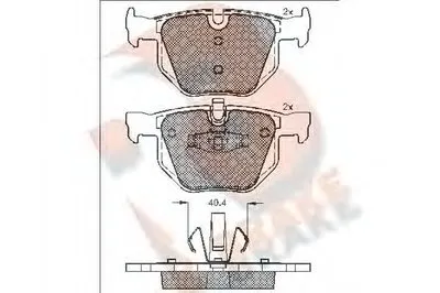 Комплект тормозных колодок, дисковый тормоз R BRAKE купить