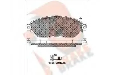Комплект тормозных колодок, дисковый тормоз R BRAKE купить