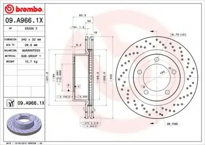 Тормозной диск BREMBO XTRA LINE BREMBO купить