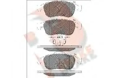 Комплект тормозных колодок, дисковый тормоз R BRAKE купить