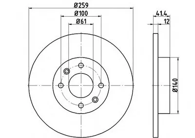 Тормозной диск PRO HELLA купить