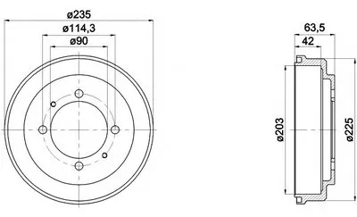 Тормозной барабан HELLA купить