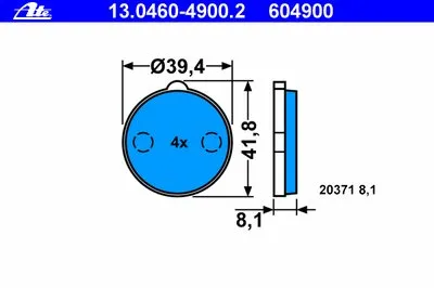 Комплект тормозных колодок, дисковый тормоз ATE купить