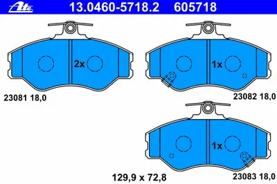 Комплект тормозных колодок, дисковый тормоз ATE купить