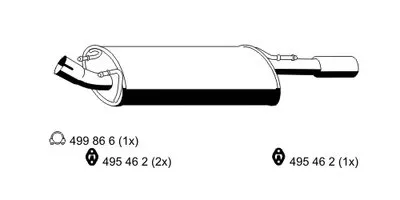 Глушитель выхлопных газов конечный ERNST купить