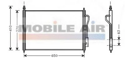 Конденсатор, кондиционер VAN WEZEL купить