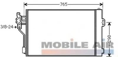 Конденсатор, кондиционер VAN WEZEL купить