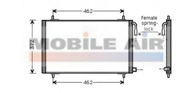 Конденсатор, кондиционер VAN WEZEL купить