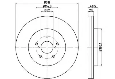 Тормозной диск PRO HELLA PAGID купить