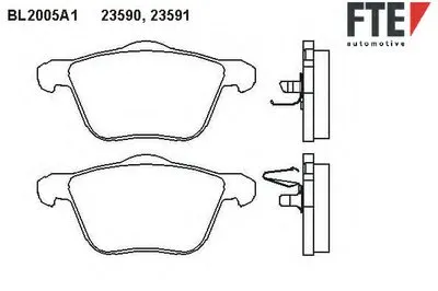 Комплект тормозных колодок, дисковый тормоз FTE купить