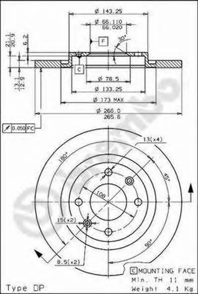 Тормозной диск COATED DISC LINE BREMBO купить