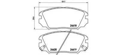 Комплект тормозных колодок, дисковый тормоз BREMBO купить