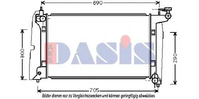 Радиатор, охлаждение двигателя AKS DASIS купить