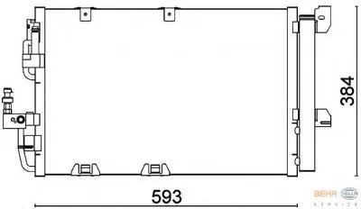 Конденсатор, кондиционер BEHR HELLA SERVICE Version ALTERNATIVE BEHR HELLA SERVICE купить