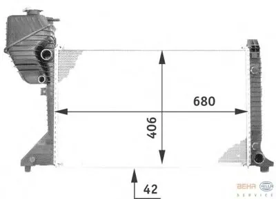 Радиатор, охлаждение двигателя BEHR HELLA SERVICE купить