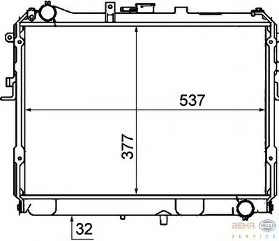 Радиатор, охлаждение двигателя BEHR HELLA SERVICE купить