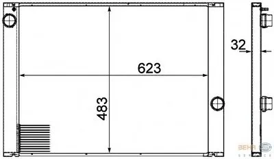 Радиатор, охлаждение двигателя BEHR HELLA SERVICE купить