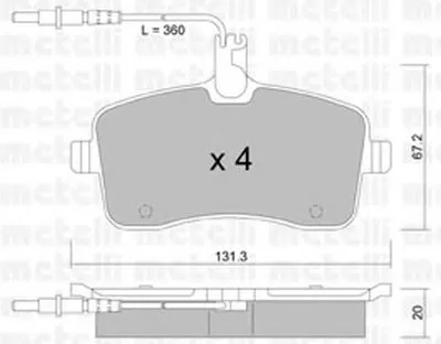 Комплект тормозных колодок, дисковый тормоз METELLI купить