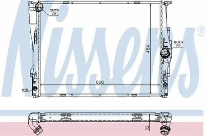 Радиатор, охлаждение двигателя NISSENS купить