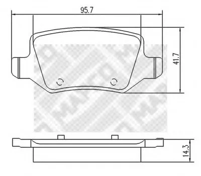 Комплект тормозных колодок, дисковый тормоз MAPCO купить