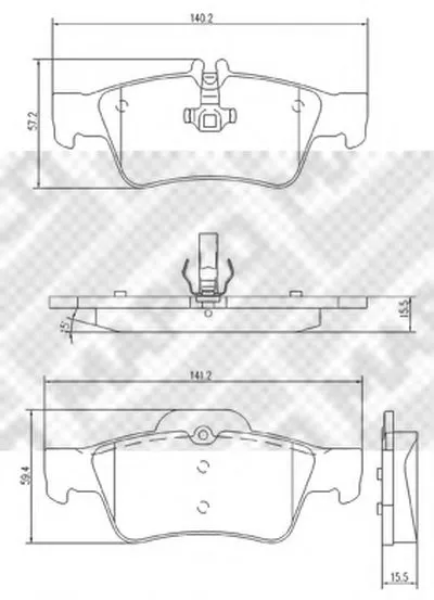 Комплект тормозных колодок, дисковый тормоз MAPCO купить