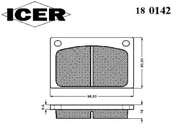 Комплект тормозных колодок, дисковый тормоз ICER купить