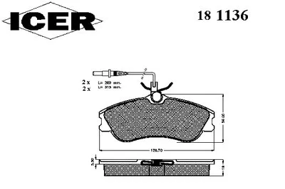 Комплект тормозных колодок, дисковый тормоз ICER купить